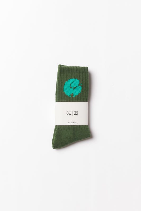 Green Pixel Socks